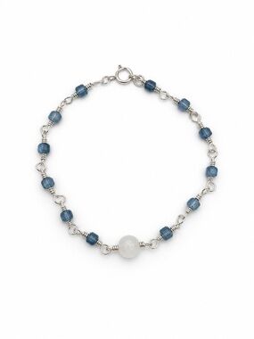 AMB2 Aquamarine + Moonstone Bracelet